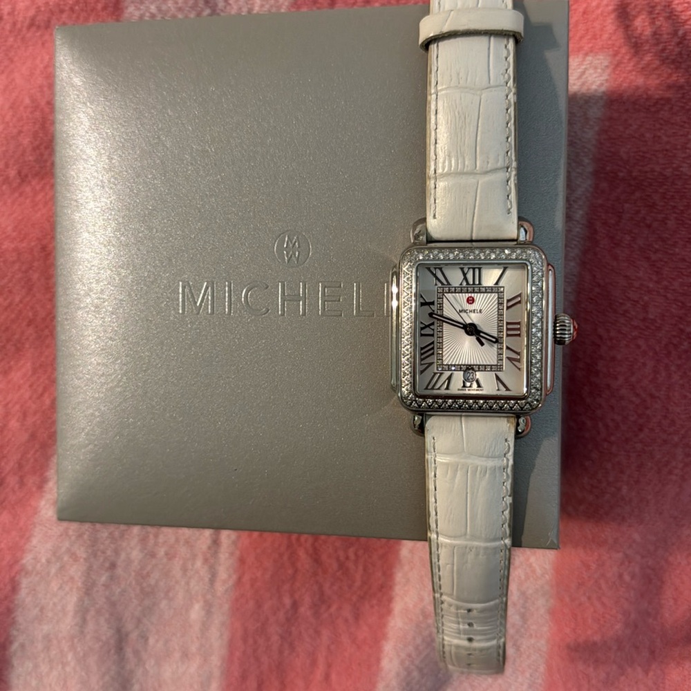 Michele Deco Watch with diamonds. Great Great  Condition.